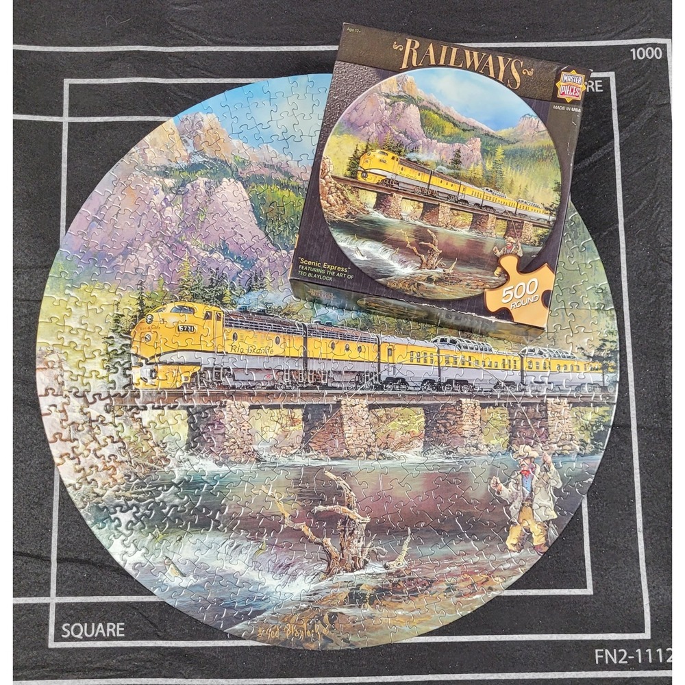 Masterpieces Railways Scenic Express 500 Piece Round Jigsaw Puzzle Ted Blaylock